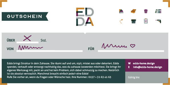 EDDA-Briefpapier+Gutschein
